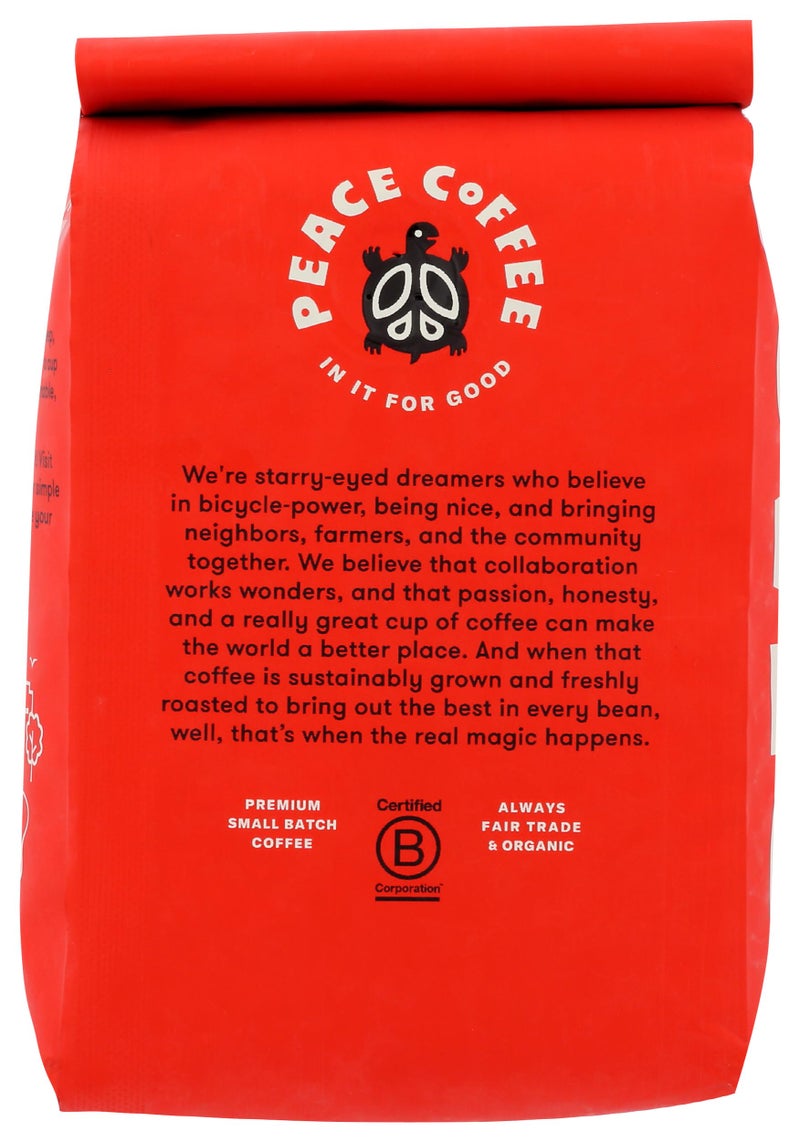 Peace Coffee Organic Birchwood Blend Whole Bean Coffee, 12 Oz - Image 2